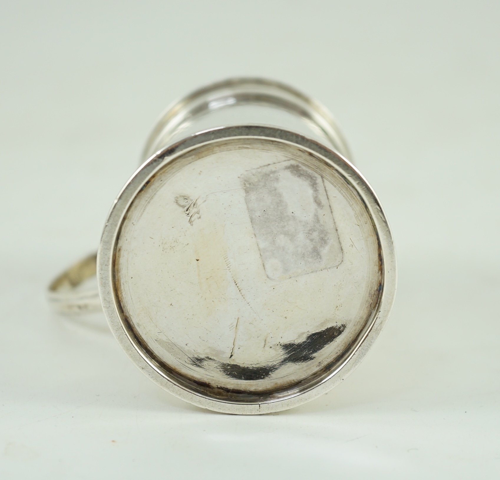 An early George I silver kitchen pepper, no maker's mark